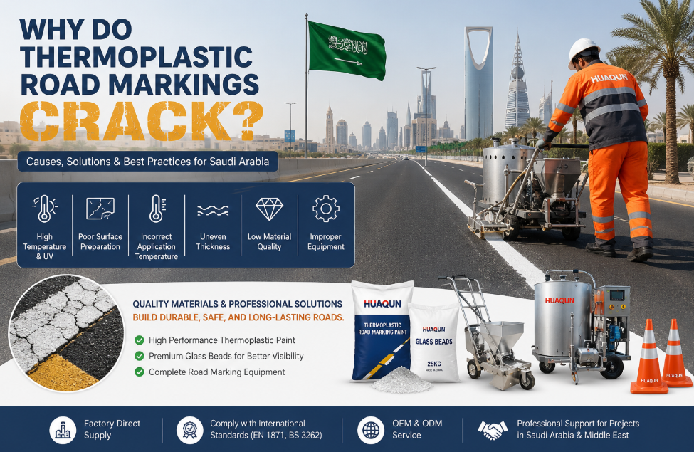 Últimos blogs de la empresa sobre ¿Por qué se agrietan las marcas viales termoplásticas? Causas, soluciones y mejores prácticas para Arabia Saudita