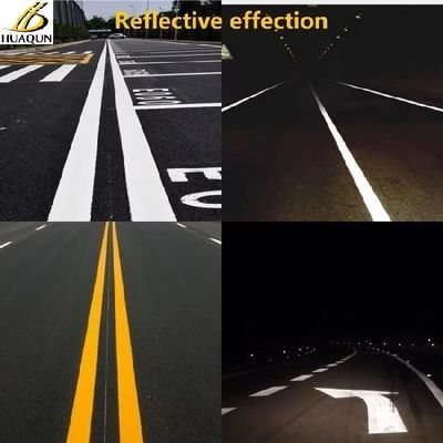 comprar Pintura reflejante personalizada Pintura de carretera estándar 20% de vidrio mezclado con cuentas de cristal pintura termoplástica Fabricación en línea