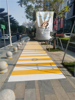 comprar Pintura de línea vial Amarilla blanca color revestimiento de tráfico en polvo Termoplástico Termofusible pintura de marcado vial HUAQUN Fabricación en línea