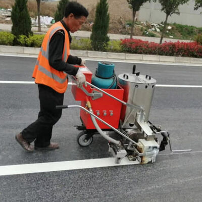 comprar Polvo de pintura para señalización vial reflectante de la fábrica de Guangzhou con microesferas de vidrio premezcladas Fabricación en línea