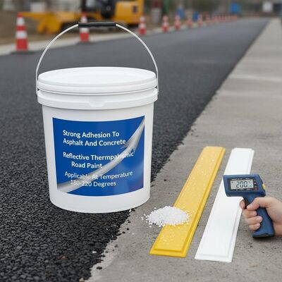 comprar Pintura Vial Termoplástica Reflectante con Fuerte Adhesión al Asfalto y Concreto y Perlas de Vidrio de Alta Retroreflectividad Mezcla Aplicable a 180~220°C Fabricación en línea