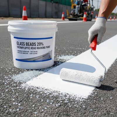 comprar Pintura termoplástica de marcado de carreteras con 20% de cuentas de vidrio para una fuerte adherencia y secado rápido Fabricación en línea