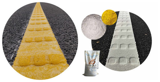 Secado rápido Fuerte Resistencia al desgaste Fuerte Adhesión Alta calidad Personalizable Blanco Amarillo Convexo Fabricante de pintura termoplástica para señalización vial